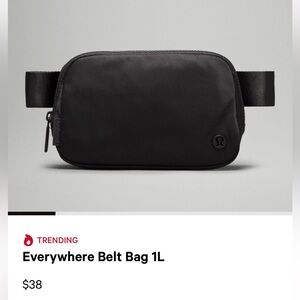 lululemon athletica Black Belt Bag 1L